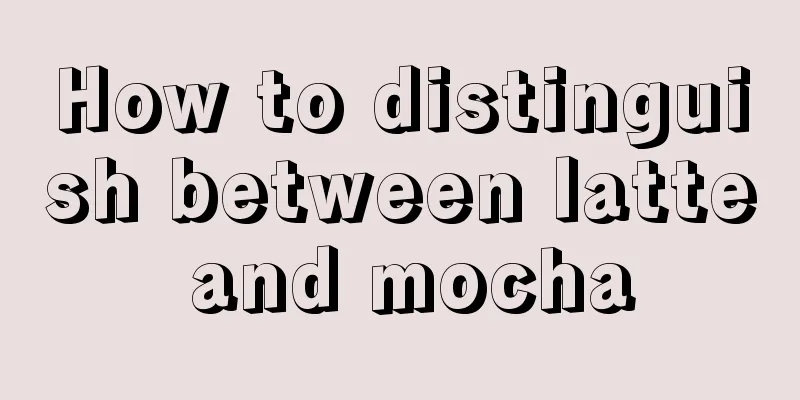 How to distinguish between latte and mocha