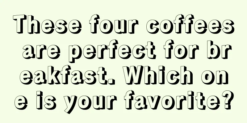 These four coffees are perfect for breakfast. Which one is your favorite?