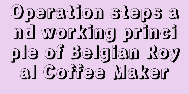 Operation steps and working principle of Belgian Royal Coffee Maker