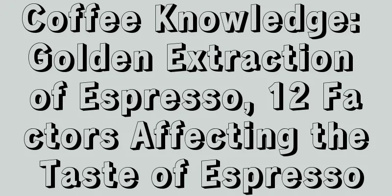 Coffee Knowledge: Golden Extraction of Espresso, 12 Factors Affecting the Taste of Espresso