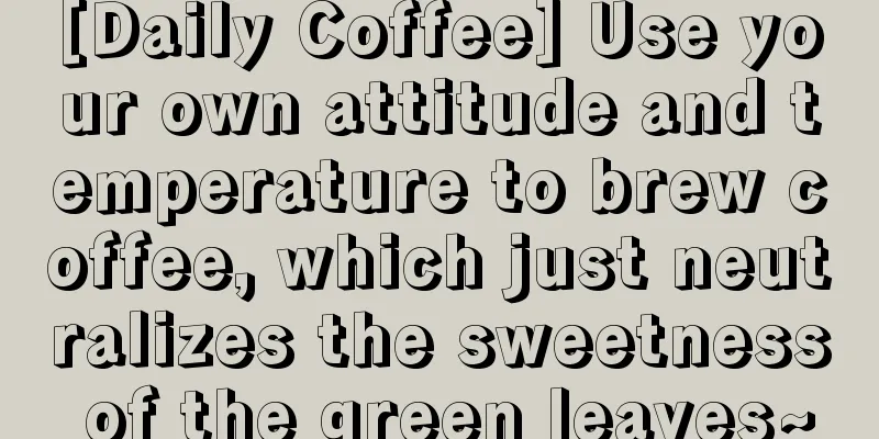 [Daily Coffee] Use your own attitude and temperature to brew coffee, which just neutralizes the sweetness of the green leaves~