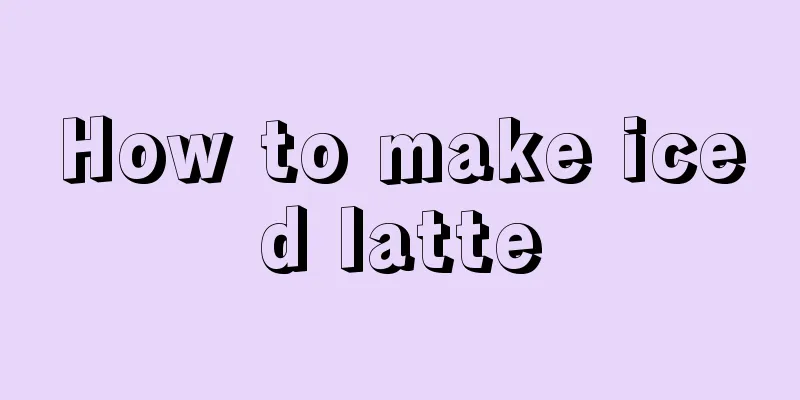 How to make iced latte