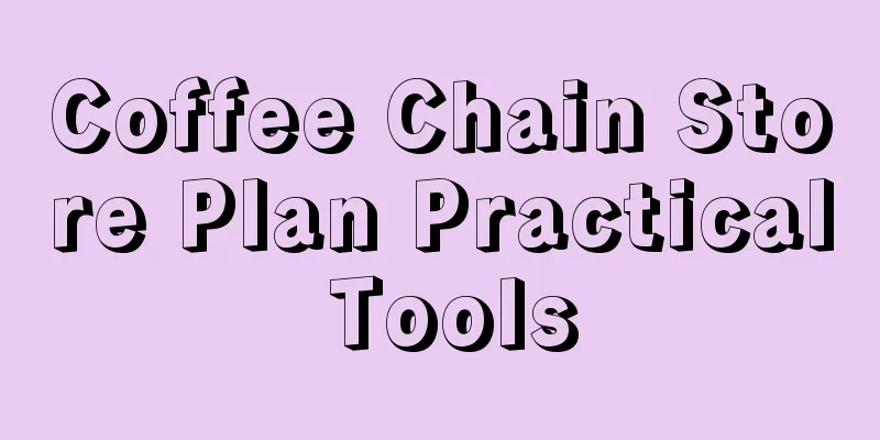 Coffee Chain Store Plan Practical Tools