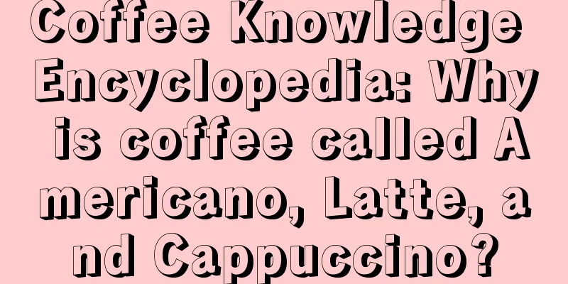 Coffee Knowledge Encyclopedia: Why is coffee called Americano, Latte, and Cappuccino?