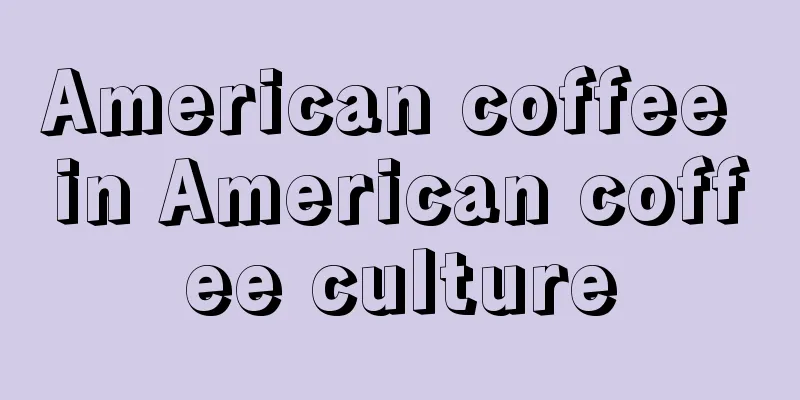 American coffee in American coffee culture