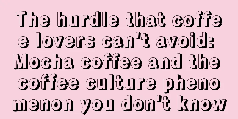 The hurdle that coffee lovers can't avoid: Mocha coffee and the coffee culture phenomenon you don't know