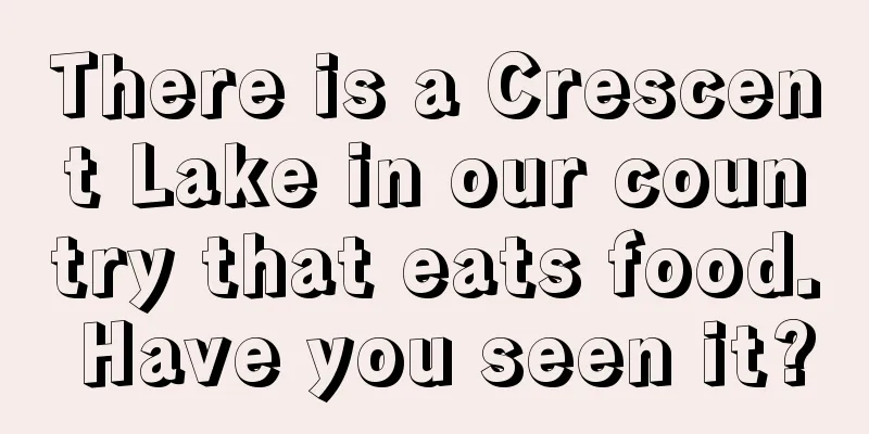 There is a Crescent Lake in our country that eats food. Have you seen it?