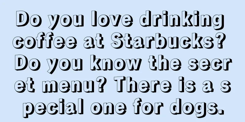 Do you love drinking coffee at Starbucks? Do you know the secret menu? There is a special one for dogs.