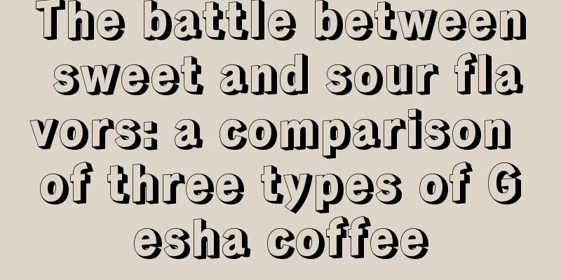 The battle between sweet and sour flavors: a comparison of three types of Gesha coffee