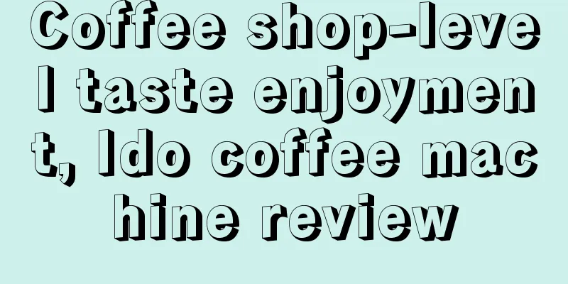 Coffee shop-level taste enjoyment, Ido coffee machine review