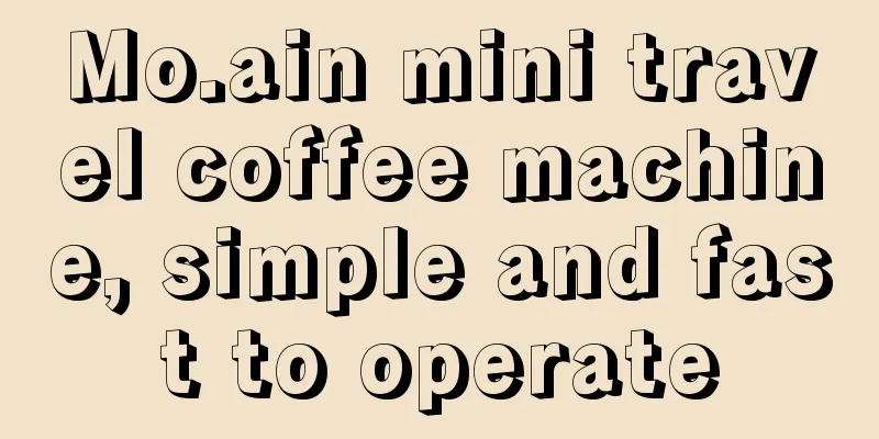 Mo.ain mini travel coffee machine, simple and fast to operate