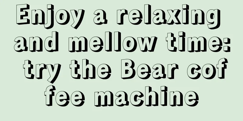 Enjoy a relaxing and mellow time: try the Bear coffee machine