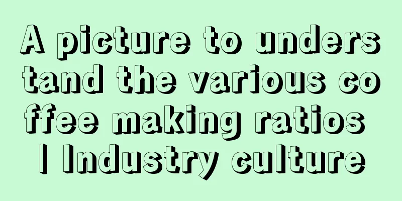 A picture to understand the various coffee making ratios | Industry culture