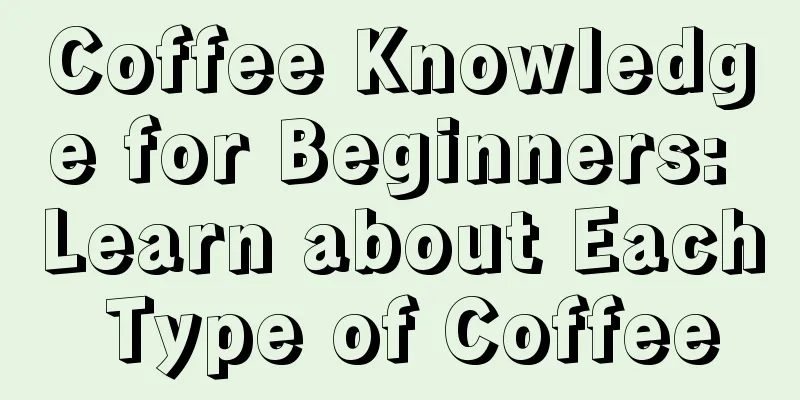 Coffee Knowledge for Beginners: Learn about Each Type of Coffee