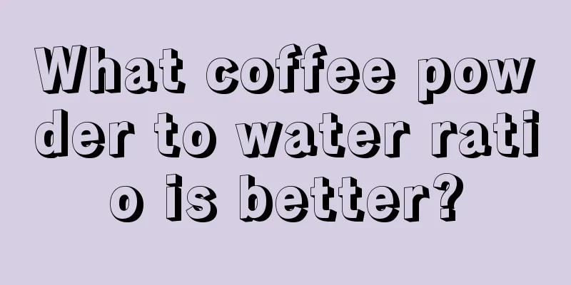 What coffee powder to water ratio is better?