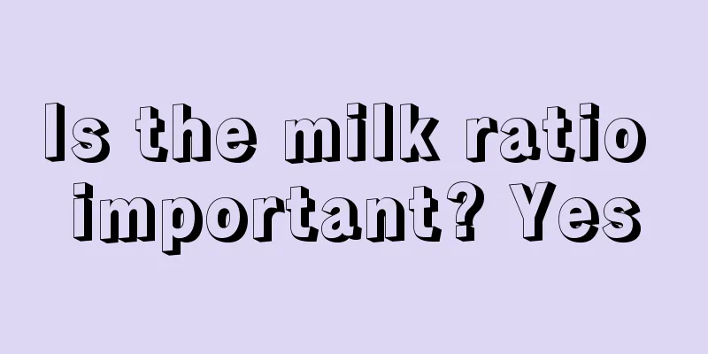 Is the milk ratio important? Yes