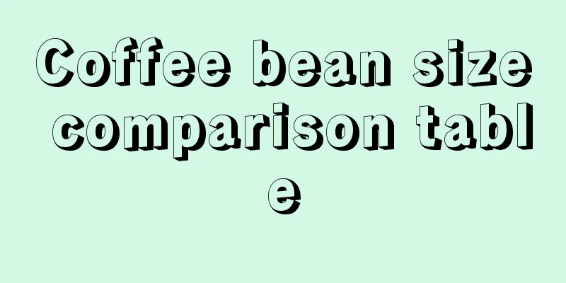 Coffee bean size comparison table