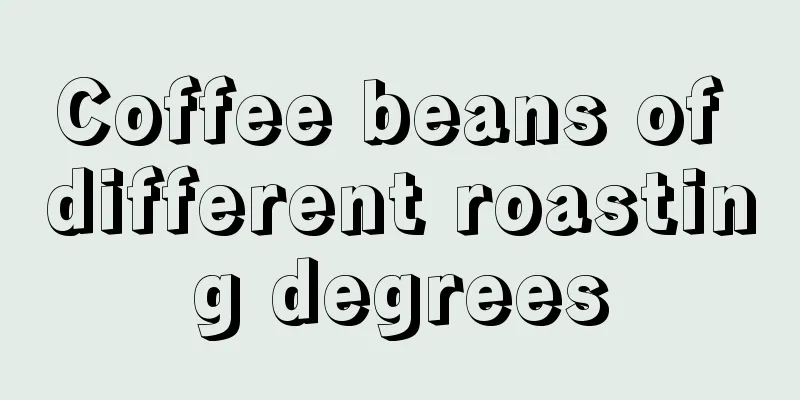 Coffee beans of different roasting degrees