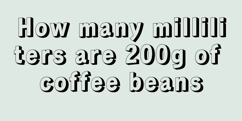 How many milliliters are 200g of coffee beans