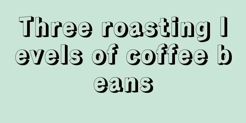 Three roasting levels of coffee beans