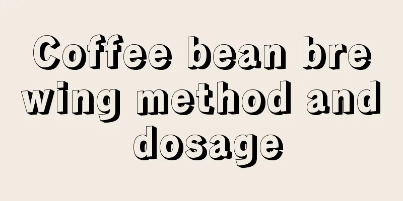 Coffee bean brewing method and dosage