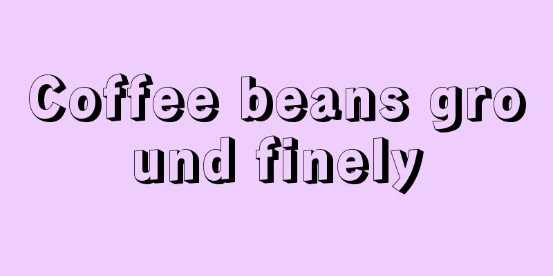 Coffee beans ground finely