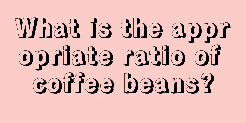 What is the appropriate ratio of coffee beans?