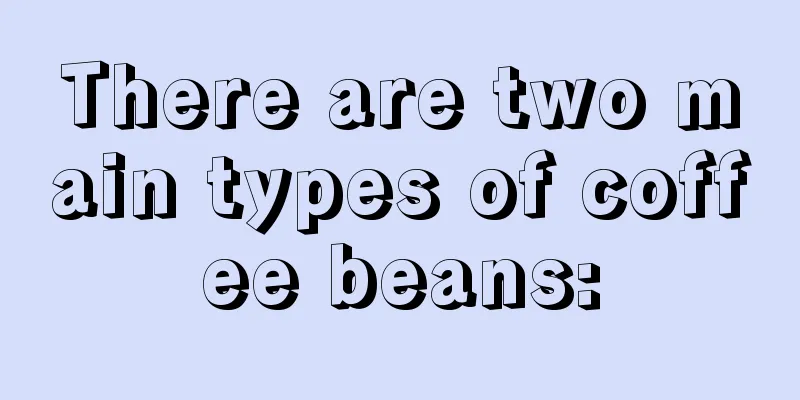 There are two main types of coffee beans: