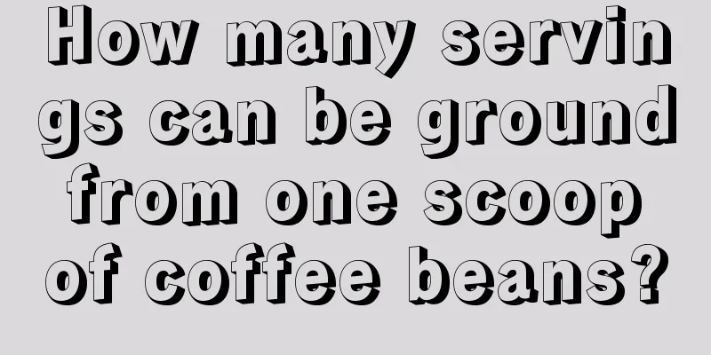 How many servings can be ground from one scoop of coffee beans?