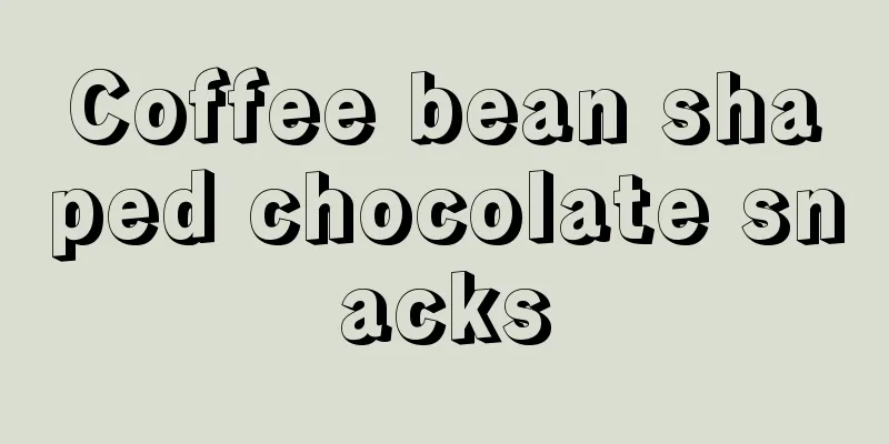 Coffee bean shaped chocolate snacks