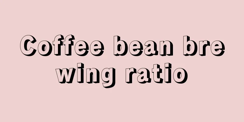 Coffee bean brewing ratio