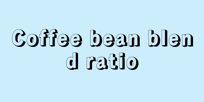 Coffee bean blend ratio