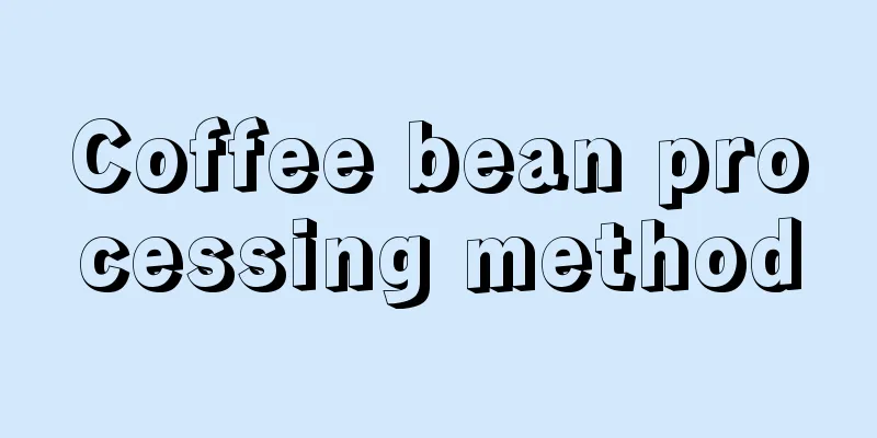 Coffee bean processing method