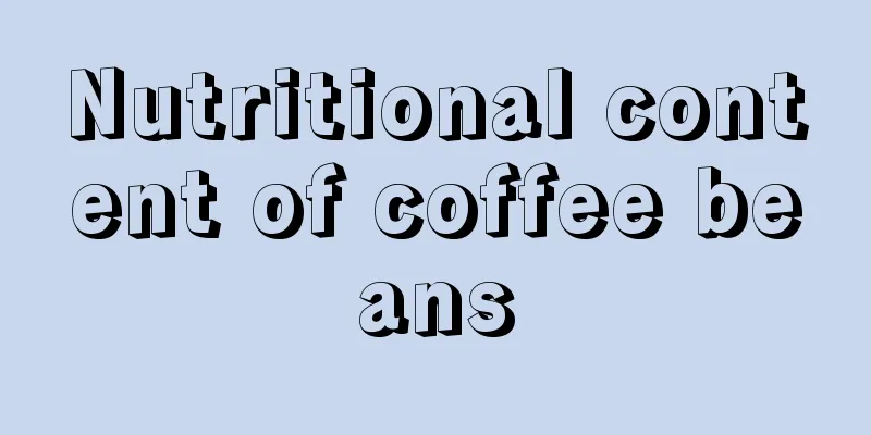 Nutritional content of coffee beans