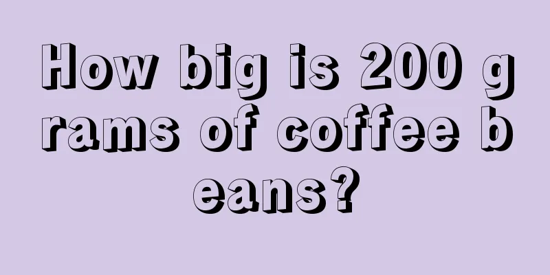 How big is 200 grams of coffee beans?