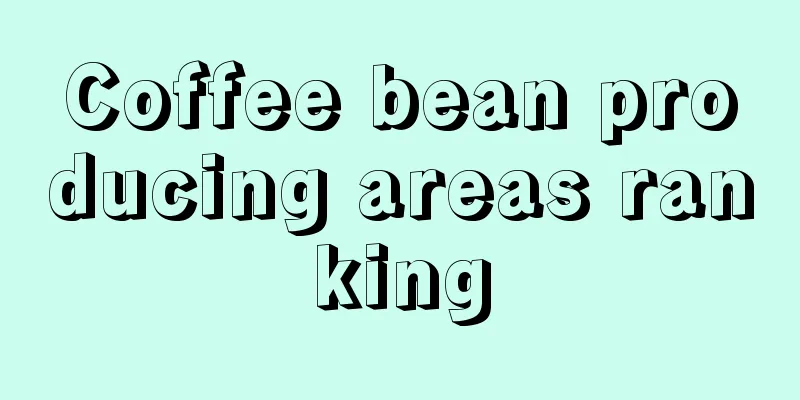 Coffee bean producing areas ranking