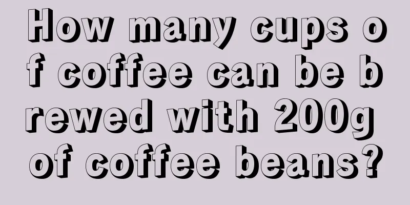 How many cups of coffee can be brewed with 200g of coffee beans?