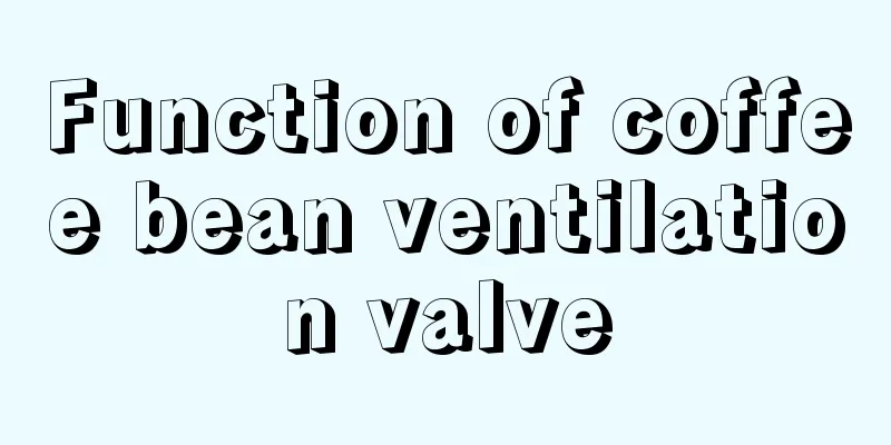 Function of coffee bean ventilation valve