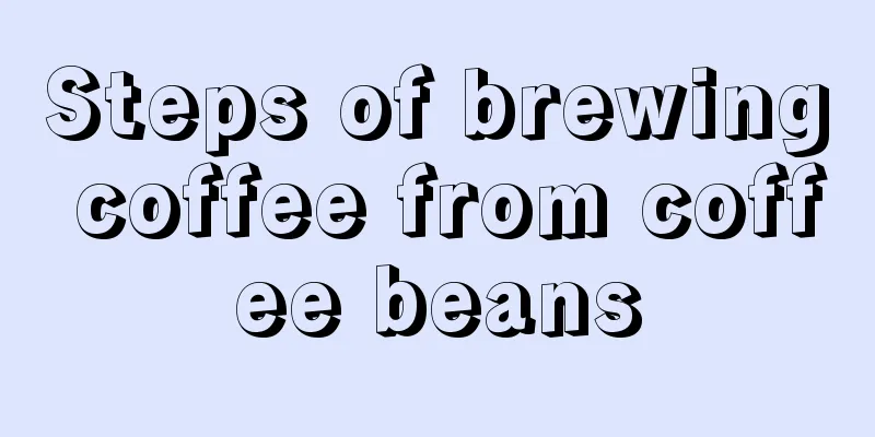 Steps of brewing coffee from coffee beans