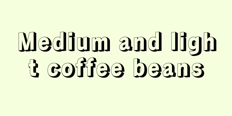 Medium and light coffee beans