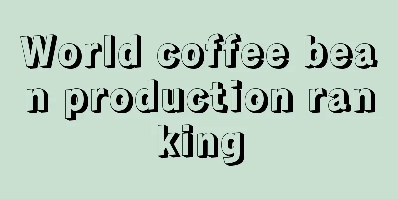 World coffee bean production ranking