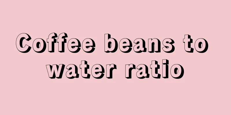 Coffee beans to water ratio