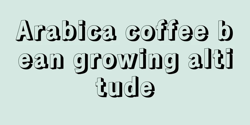 Arabica coffee bean growing altitude