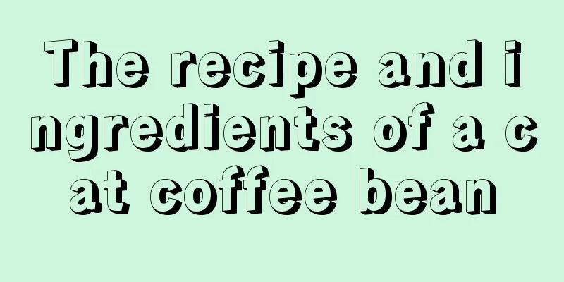 The recipe and ingredients of a cat coffee bean