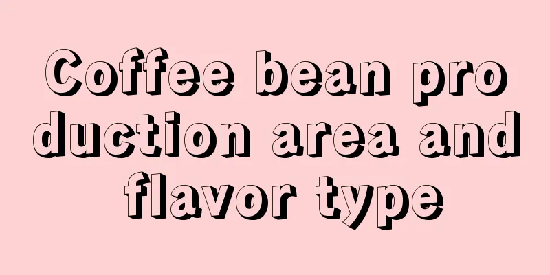 Coffee bean production area and flavor type