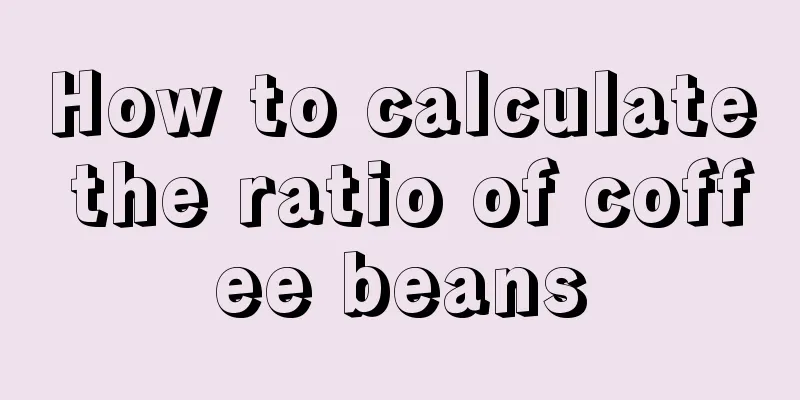 How to calculate the ratio of coffee beans