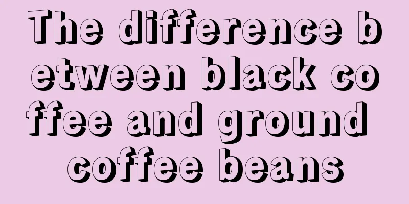 The difference between black coffee and ground coffee beans