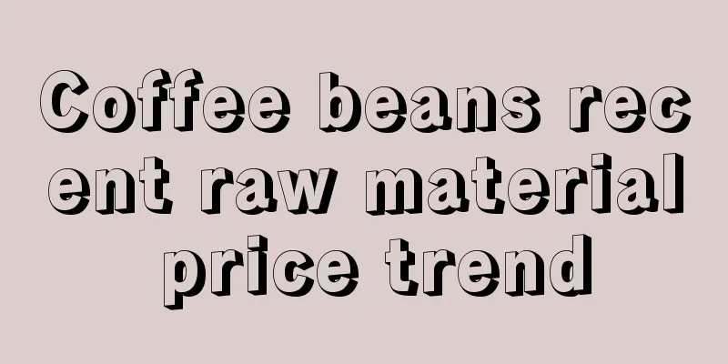 Coffee beans recent raw material price trend