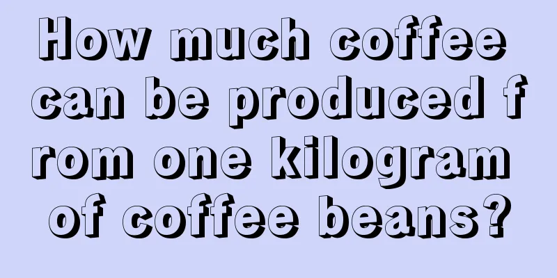 How much coffee can be produced from one kilogram of coffee beans?