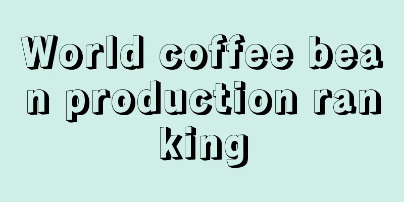 World coffee bean production ranking